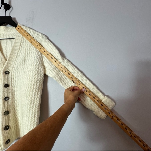 Vintage Wool Hand Knitted Cardigan Sweater - Picture 10 of 11